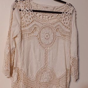 Hint of Mint Women's Beige Top Size L